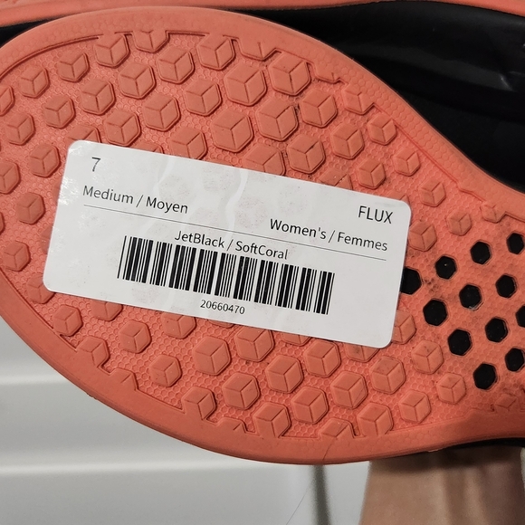 KURU Flux Black and Soft Coral Women's Sneakers - Picture 4 of 4